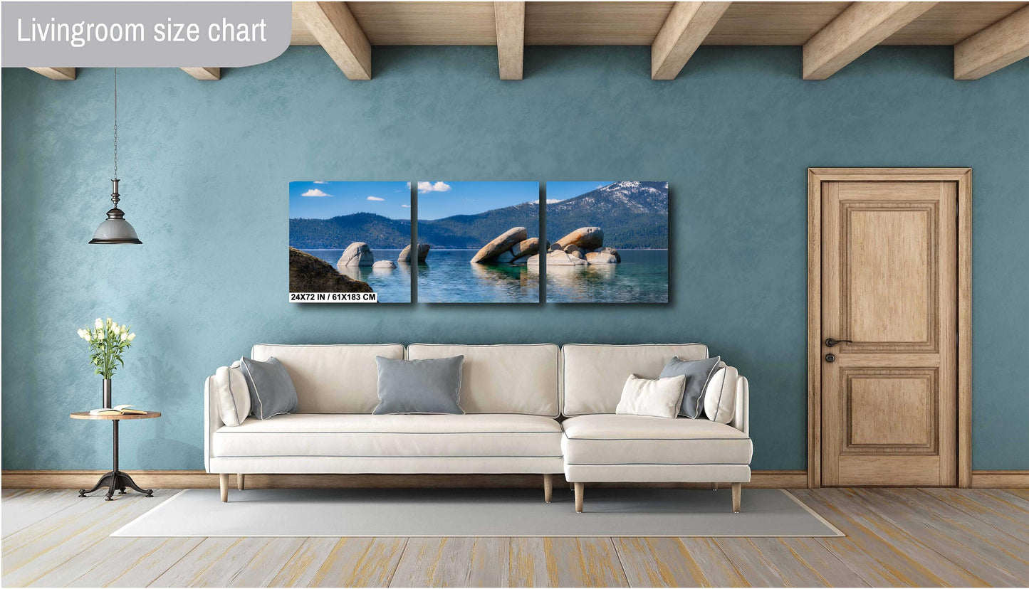 Lake Tahoe Print - Photo of Sand Harbor State Park - Wall Art on Canvas, Acrylic, Metal & Photo Paper - Lake Tahoe Photography Decor