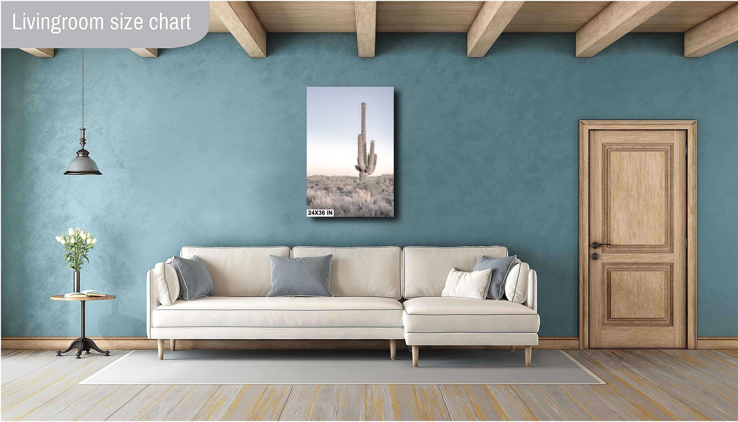 Cactus Wall Prints - Arizona Desert Landscape Print: Saguaro Cactus Wall Art, Boho Southwestern Decor for Home, Nature Photography Decor