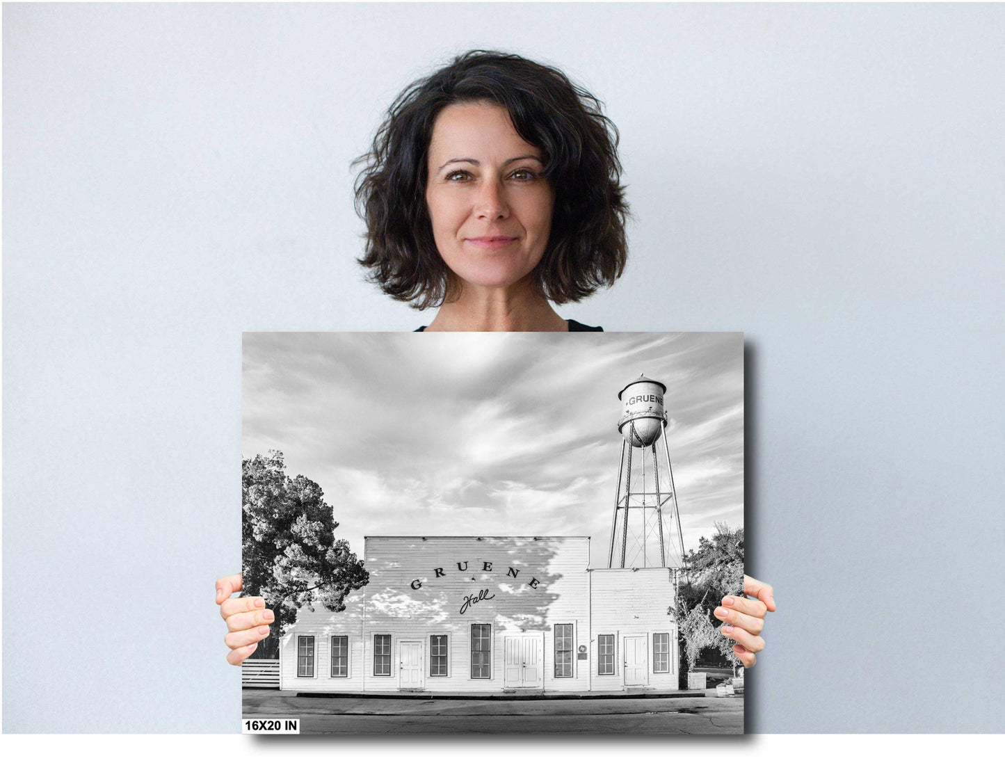 Gruene Hall B&W Photo Print: Oldest Dance Hall in Texas on Premium Photo Paper or Ready to Hang Canvas, Acrylic, or Metal