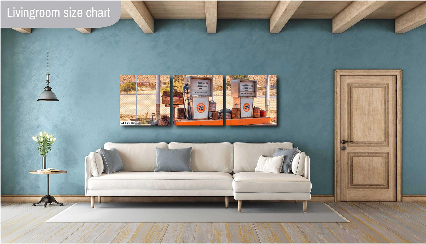Valentine Arizona Route 66 Union 76 Station: AZ Desert Landscape Photography, Americana Wall Art for Man Cave