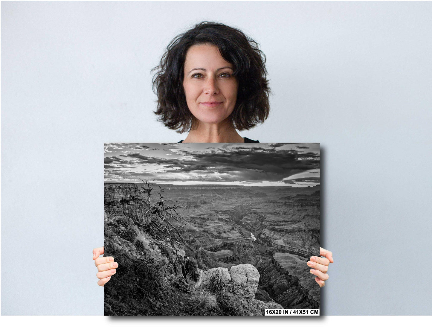 Black and White Art - Grand Canyon Print, South Rim Sunset at Lipan Point on Premium Photo Paper, Canvas, Acrylic, or Metal