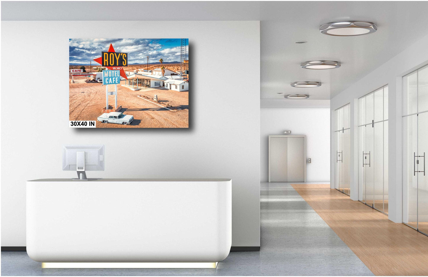 Roy's Motel Cafe: Vintage Route 66 Photo Print - Amboy, California Art on Paper, Canvas, Acrylic & Metal Decor
