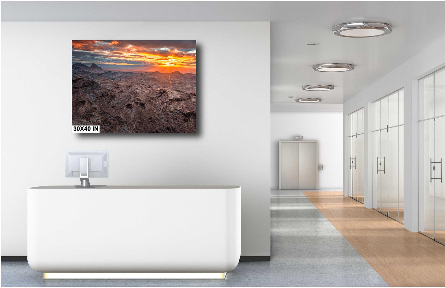 Golden Sunset Arizona Sidewinder Print | Route 66 Black Mountains Fine Art Landscape Decor