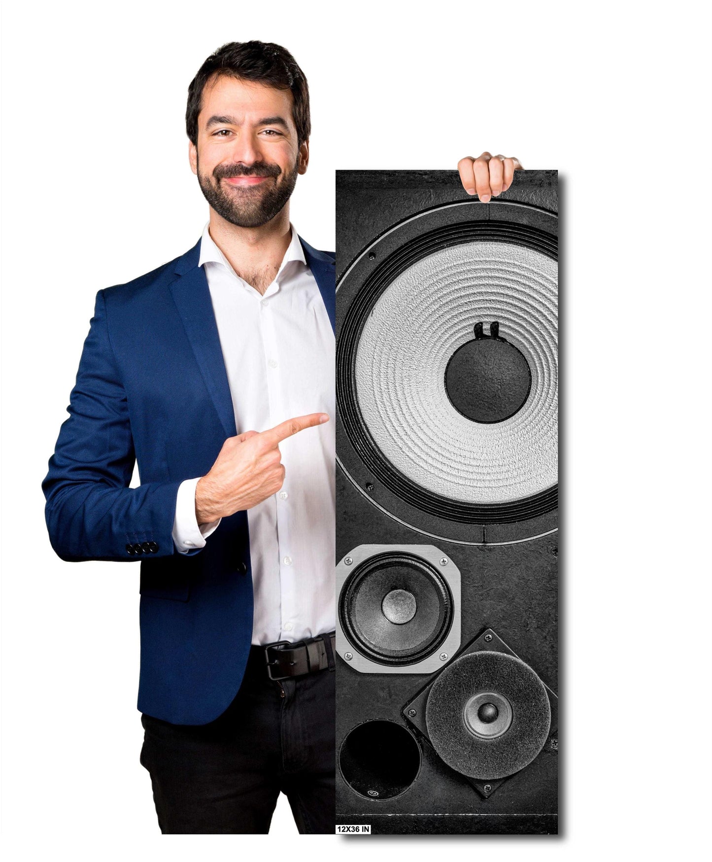 JBL L100 Retro Speaker Poster Print: Premium Quality Studio Loudspeaker on Premium Photography Paper, Canvas, Acrylic, or High Gloss Metal