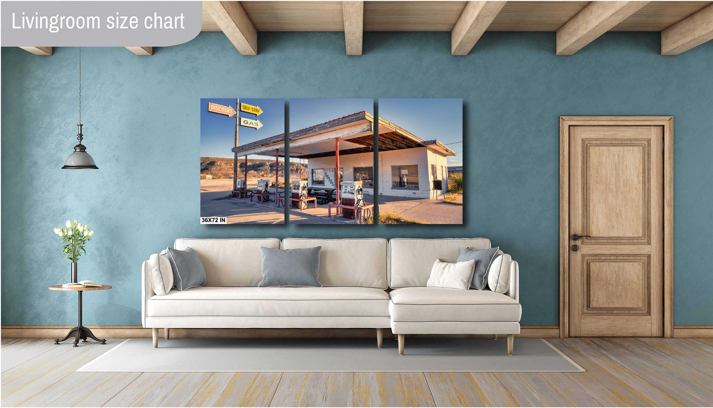 West Texas Art - Abandoned Gas Station | Desert Landscape Photography Print from Texas Big Bend | Unique Home Decor & Travel Art