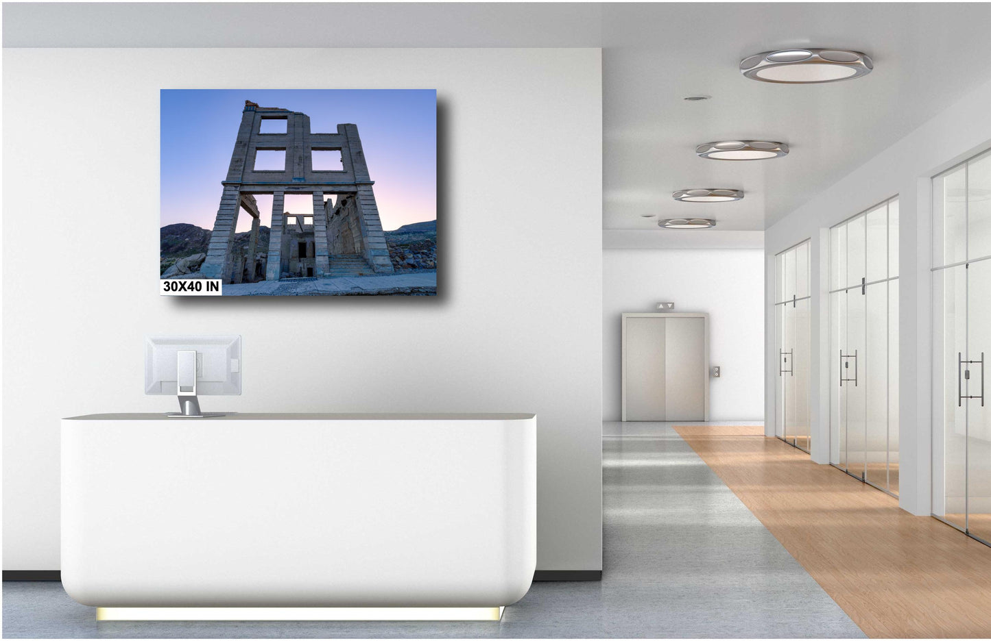 Nevada Gold Rush Sunset Photo | Rhyolite Ghost Town Wall Art | Rustic Western Decor for Home