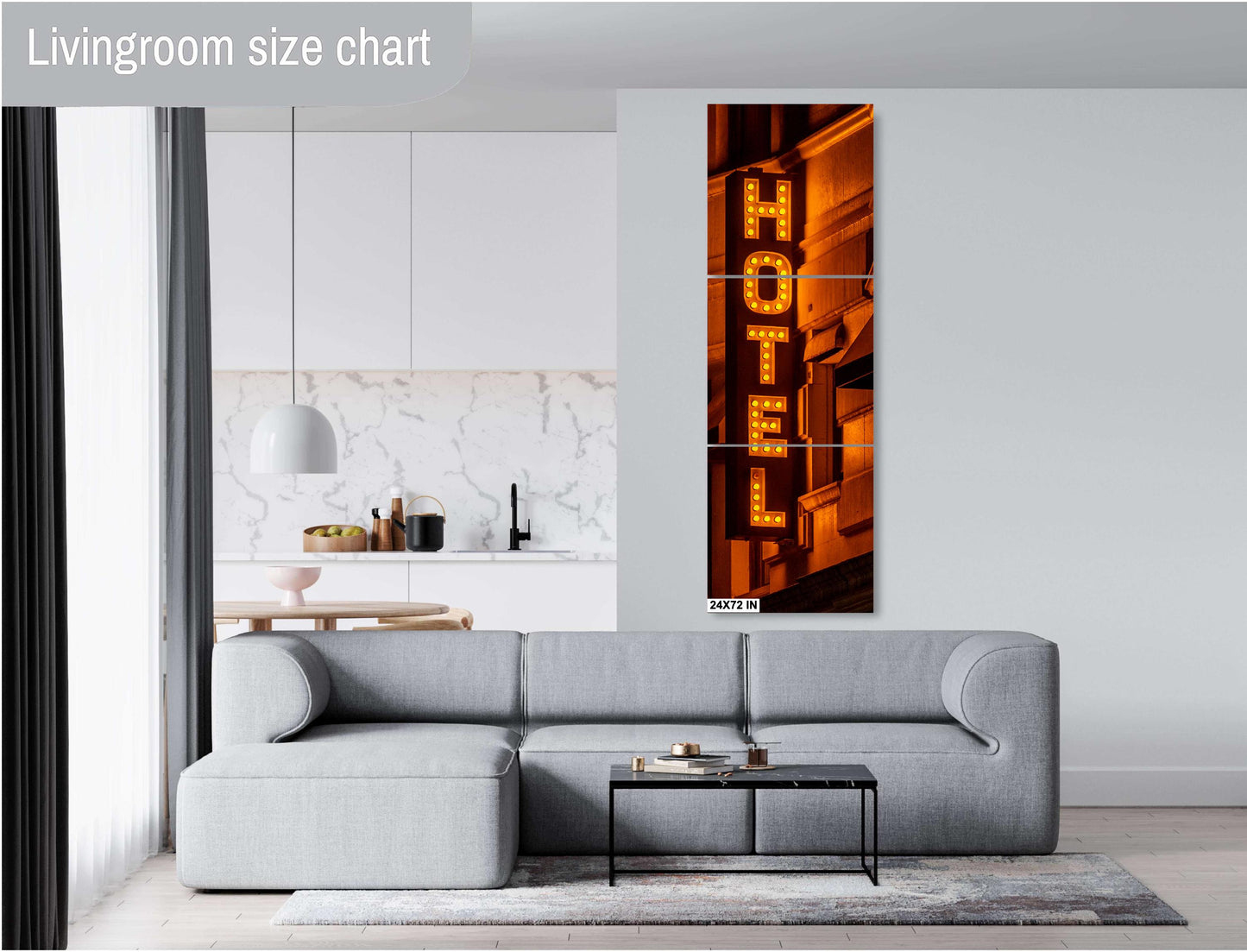 Neon Sign Photo | Manhattan New York Hotel Retro Neon Art | Americana Wall Decor Print on Premium Photo Paper, Canvas & Metal