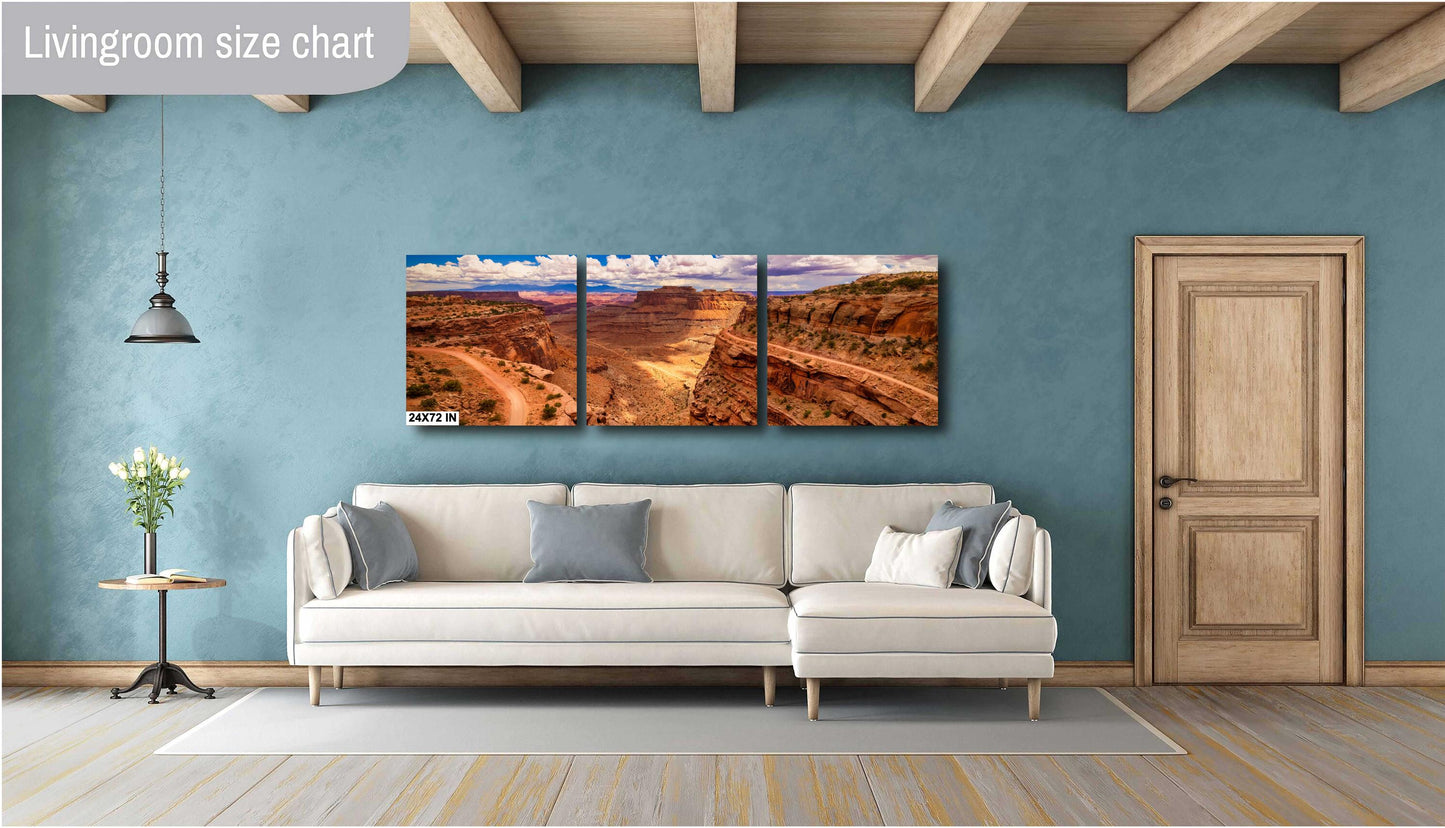 Canyonlands Shafer Trail Overlook: Desert Landscape Art Print - Utah National Park Canvas or Metal Decor