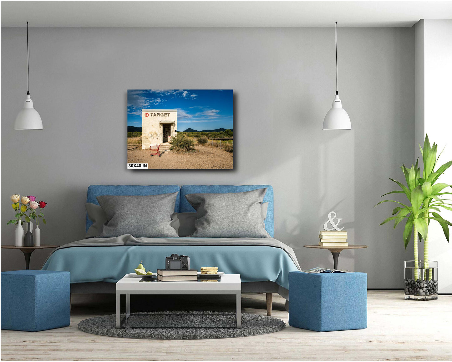 Quirky West Texas Roadside Art Print: Target Store Installation Photography, Marfa Fashion Store Parody Decor, Unique Wall Art