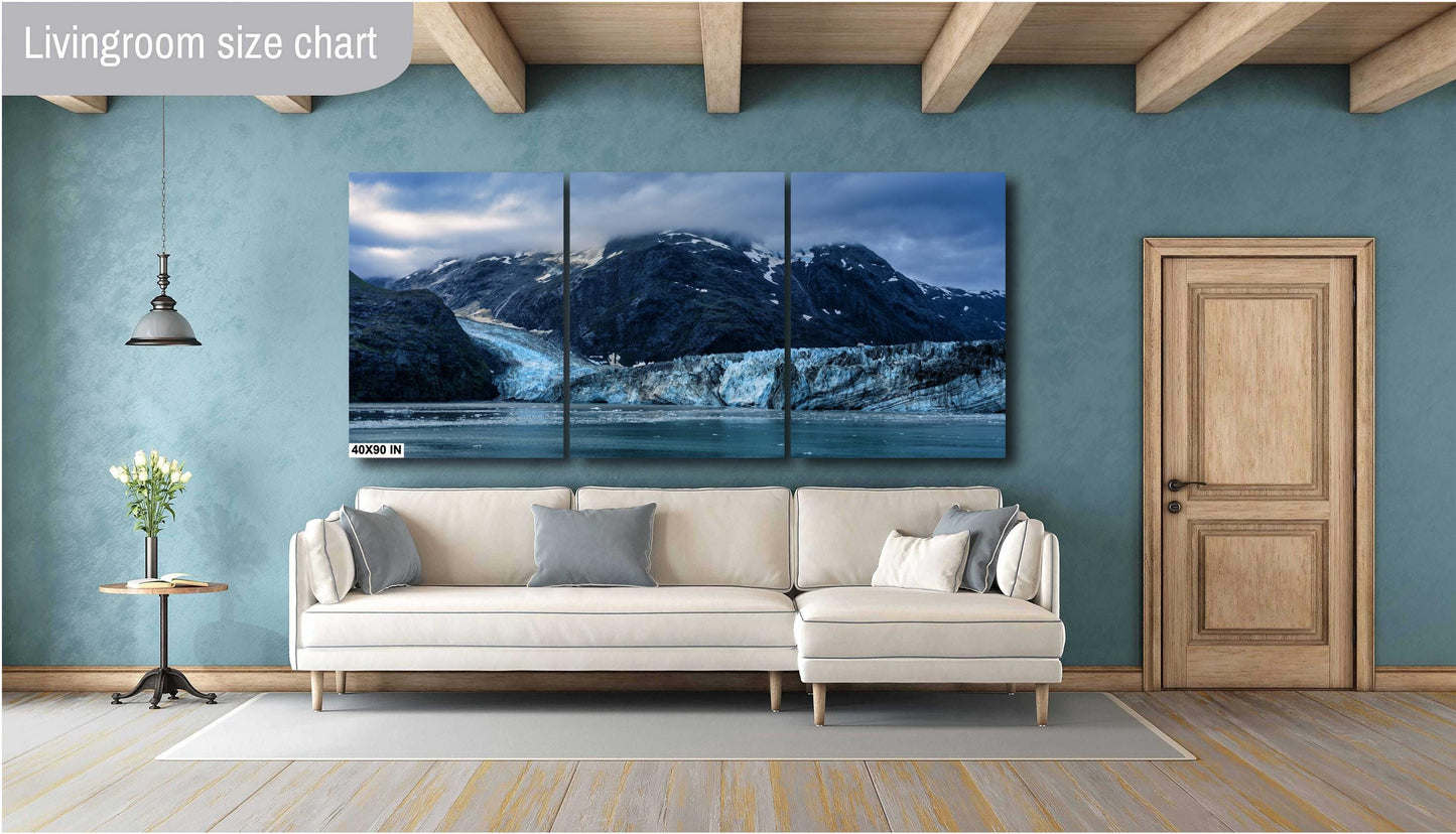 Alaska's Johns Hopkins Glacier Art Print: Stunning Cruise Photography for Home Decor - Glacier Bay National Park Decor