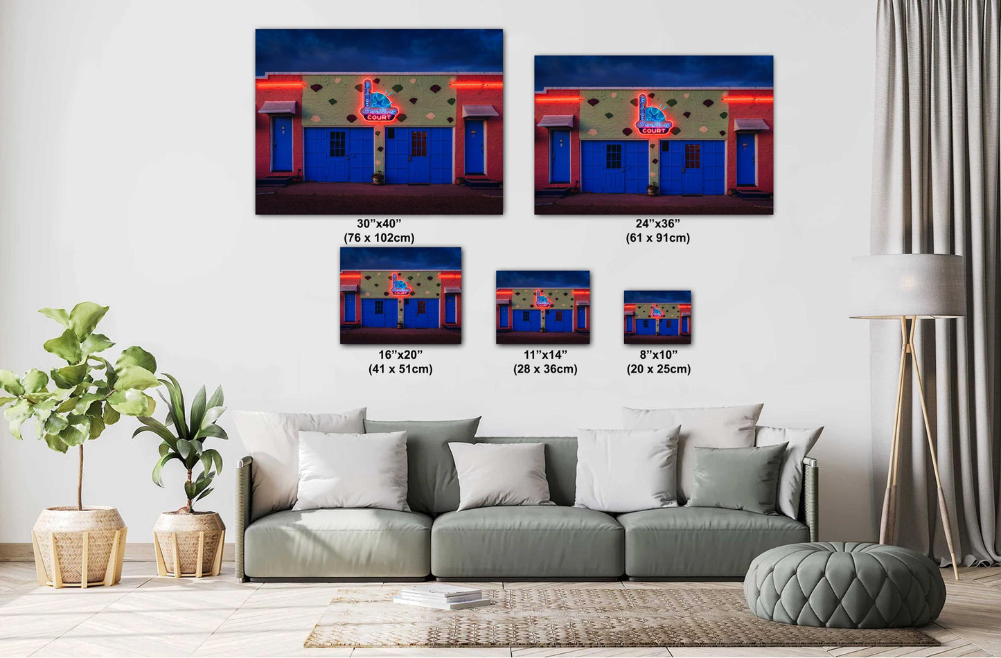 Route 66 Wall Art - Blue Swallow Motel Original Sign - Travel Photography Print on Premium Photo Paper, Canvas, Acrylic, or Metal