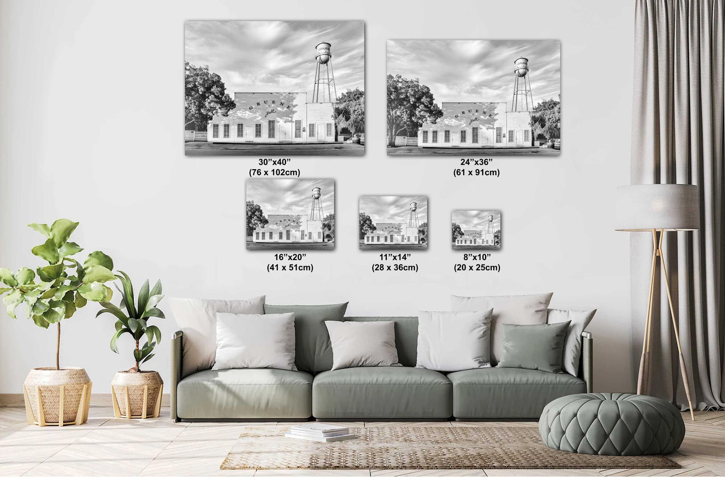 Gruene Hall B&W Photo Print: Oldest Dance Hall in Texas on Premium Photo Paper or Ready to Hang Canvas, Acrylic, or Metal