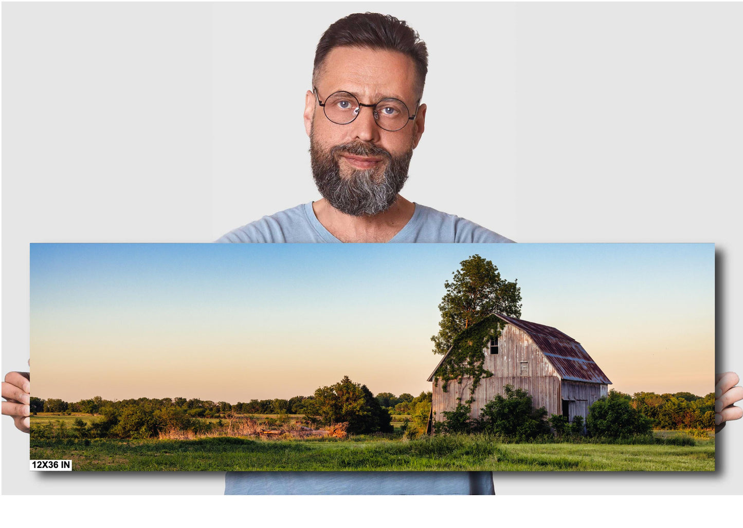 Rustic Barn Photography: Farmhouse Wall Decor Print on Canvas, Paper, Acrylic, or Metal - Rural Landscape Art