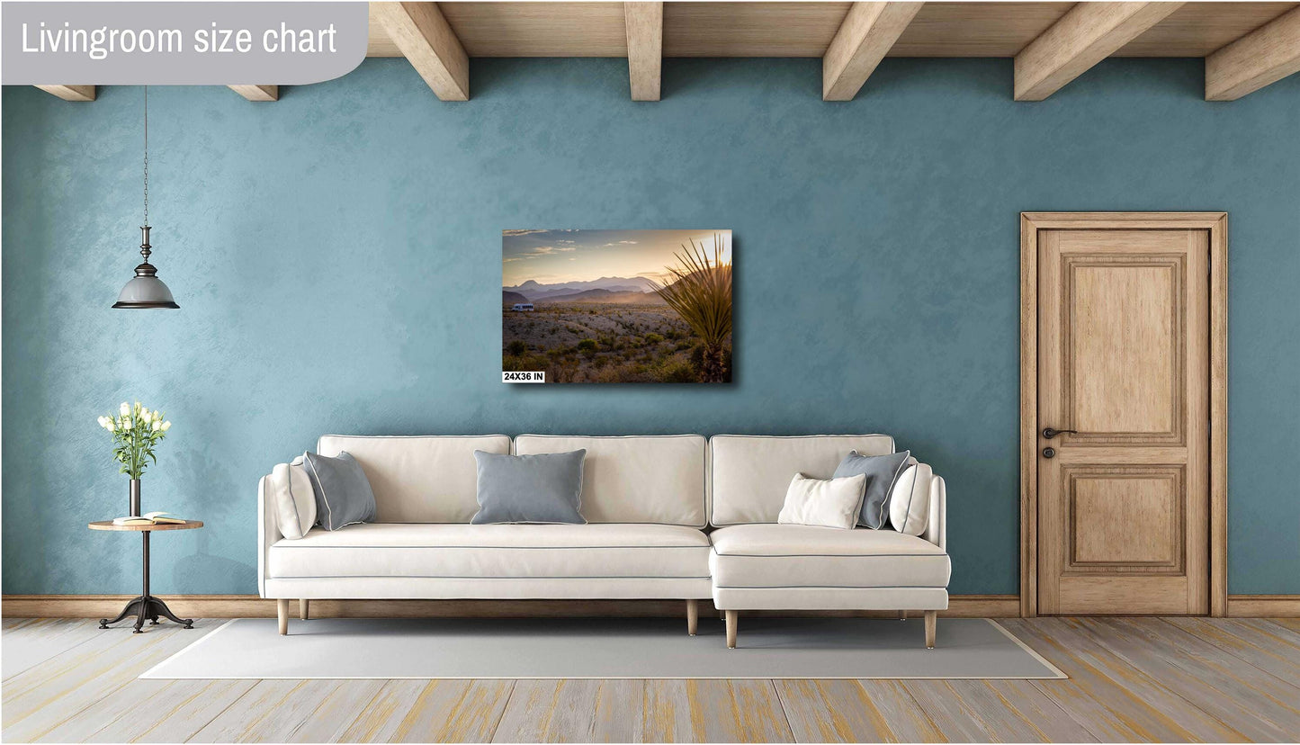 Big Bend Terlingua Texas Desert Landscape Art Print - Photography Poster for Wall Decor on Photo Paper, Canvas, Acrylic, or Metal
