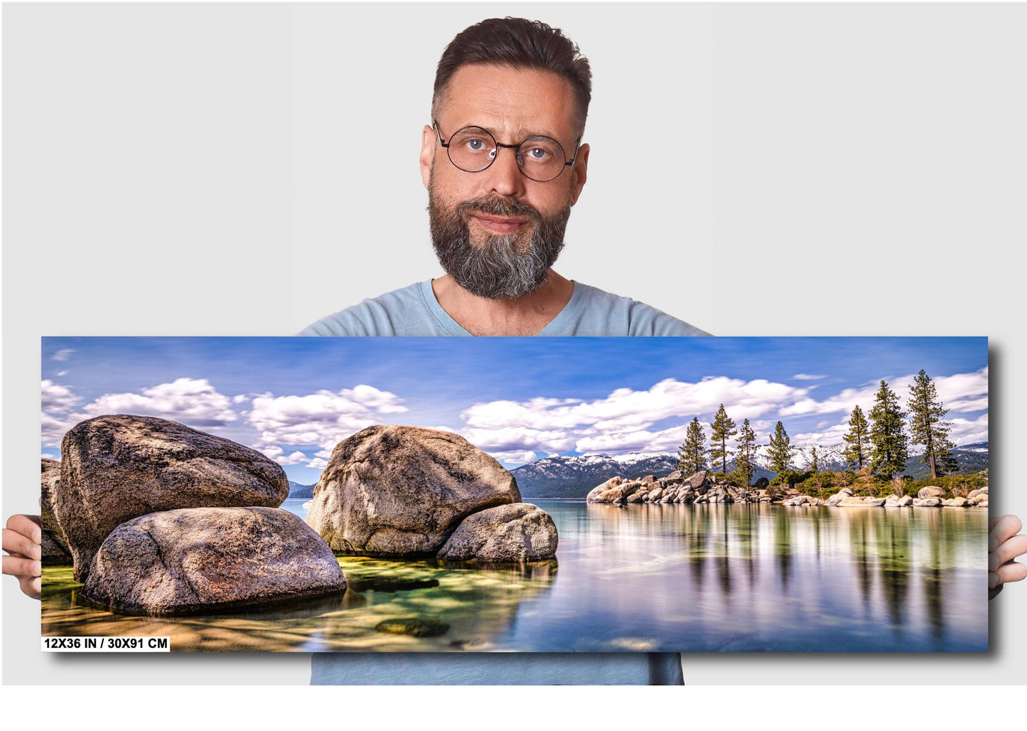 Lake Tahoe Print - Sand Harbor Wall Art Photo on Canvas, Acrylic, Metal & Photo Paper | Nevada California Lake Decor