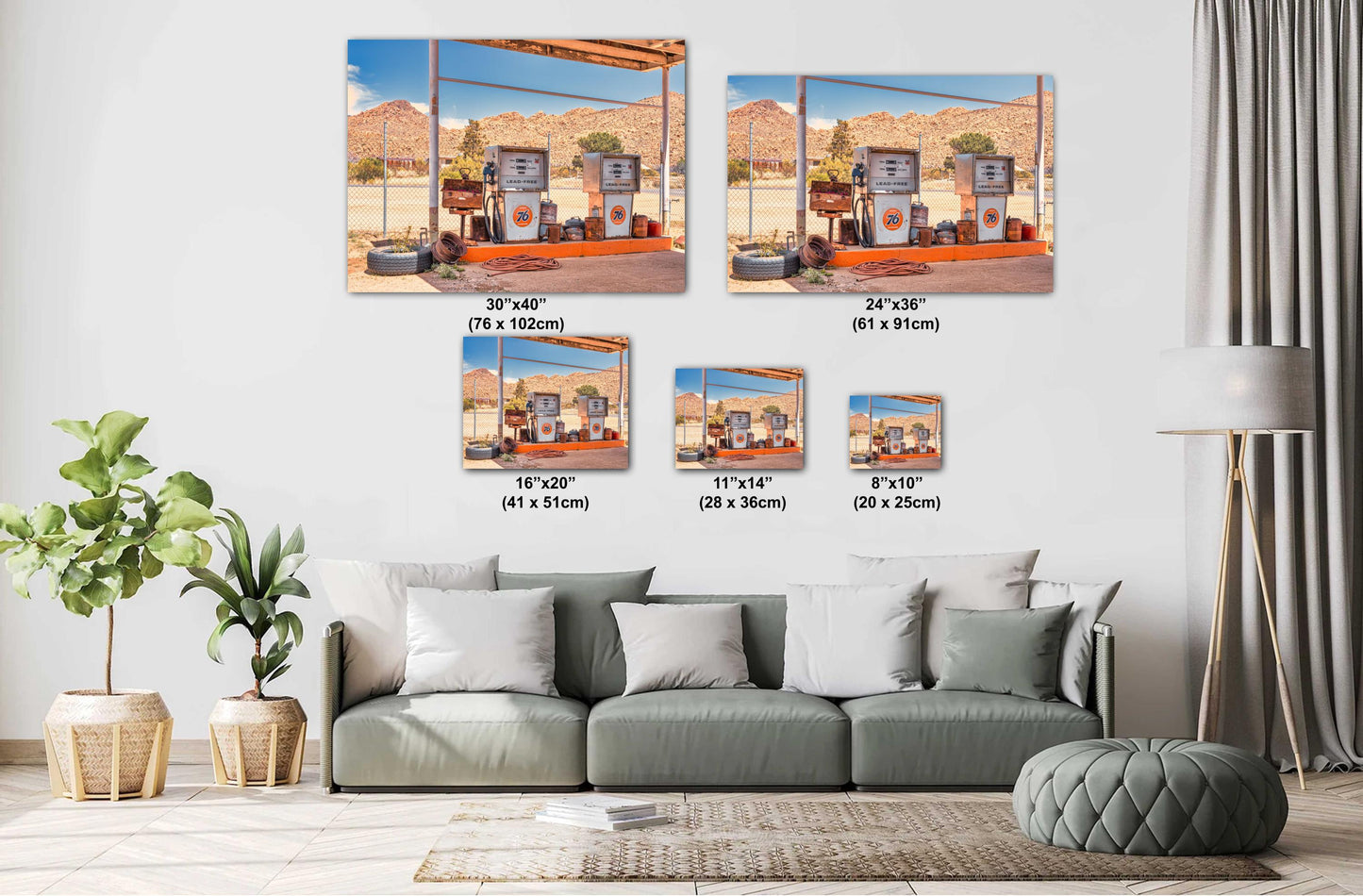Valentine Arizona Route 66 Union 76 Station: AZ Desert Landscape Photography, Americana Wall Art for Man Cave