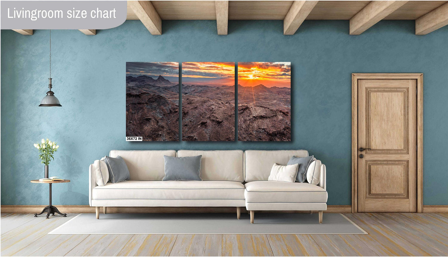 Golden Sunset Arizona Sidewinder Print | Route 66 Black Mountains Fine Art Landscape Decor