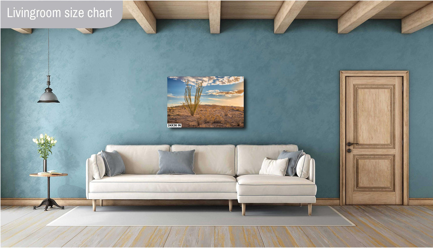 Big Bend Ocotillo Art Print - Terlingua Texas Desert Photography Wall Decor on Canvas, Wood, & Metal – Unique Home Decor