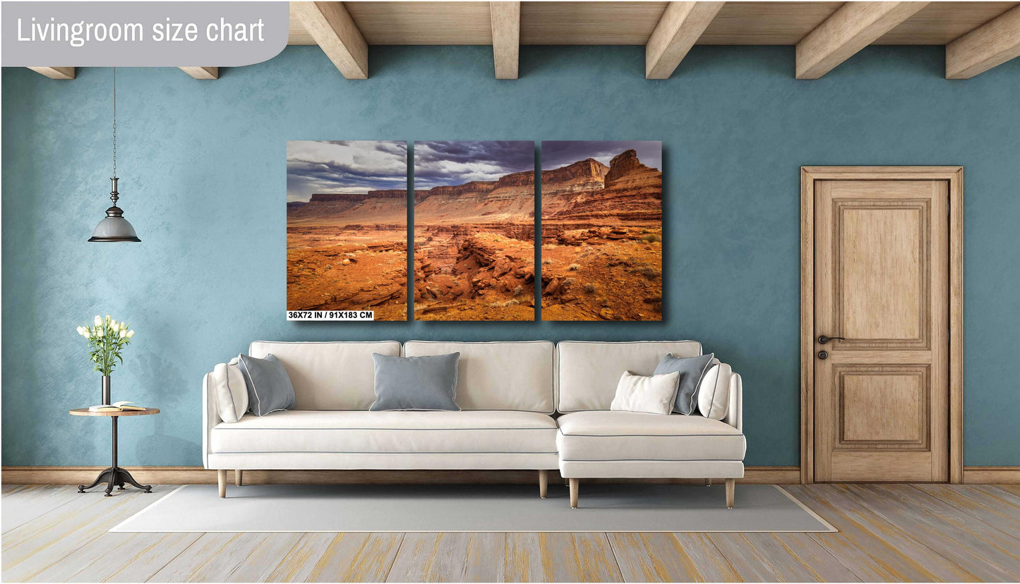 Photograph of Moab Red Rock Canyon Landscape | Utah Desert Wall Art Print | Premium Photo Paper, Canvas, Acrylic, Metal
