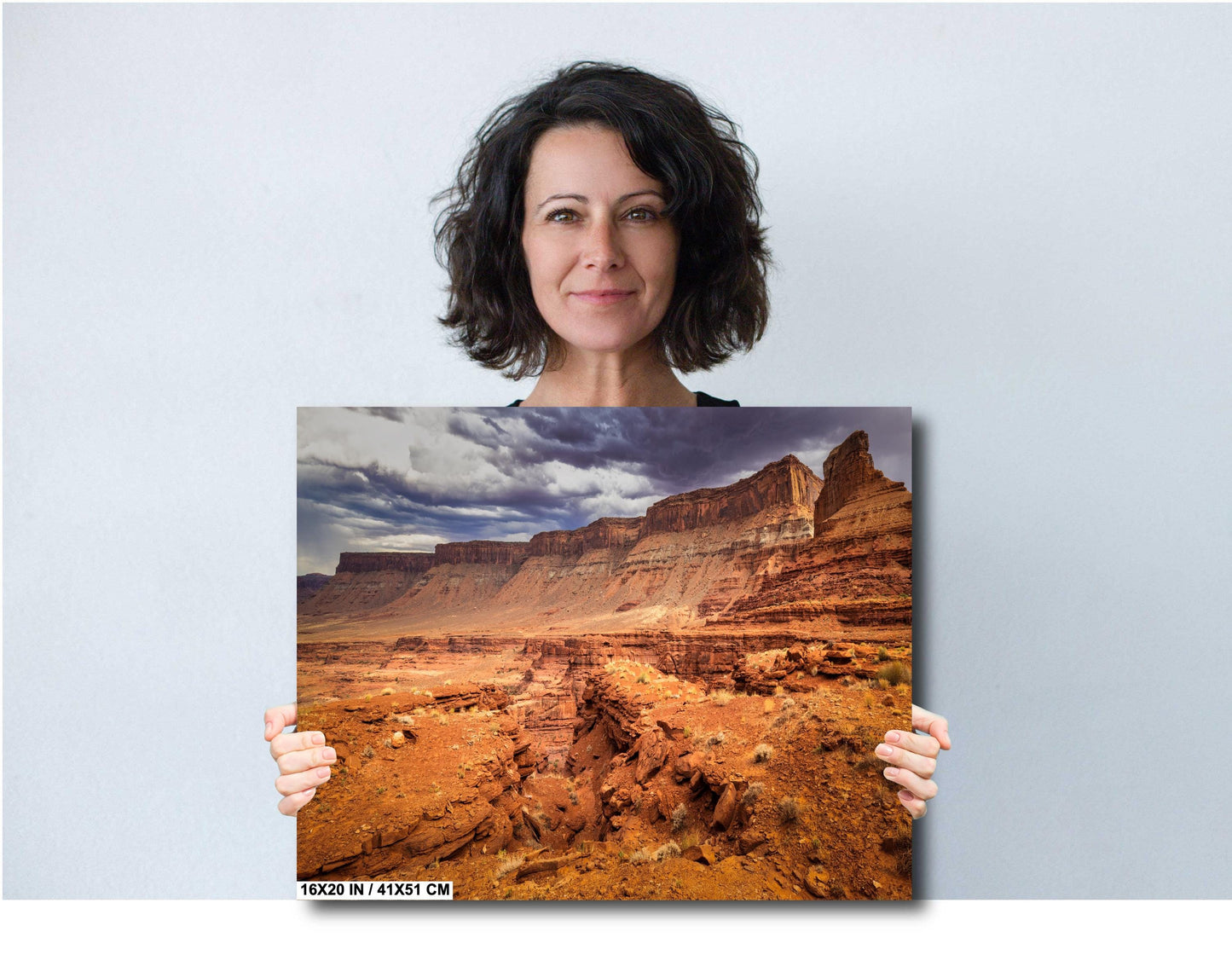 Photograph of Moab Red Rock Canyon Landscape | Utah Desert Wall Art Print | Premium Photo Paper, Canvas, Acrylic, Metal
