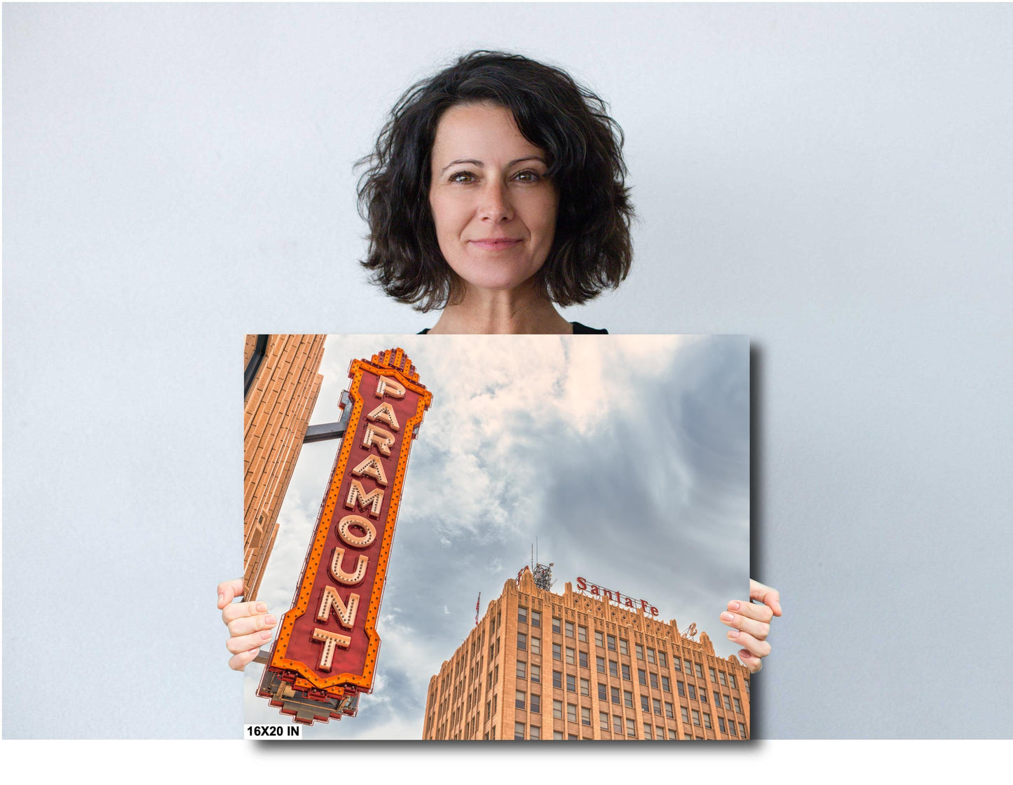 Paramount Theater Wall Art Print - Amarillo Downtown Cityscape on Premium Photo Paper, Canvas, Acrylic or Metal Decor