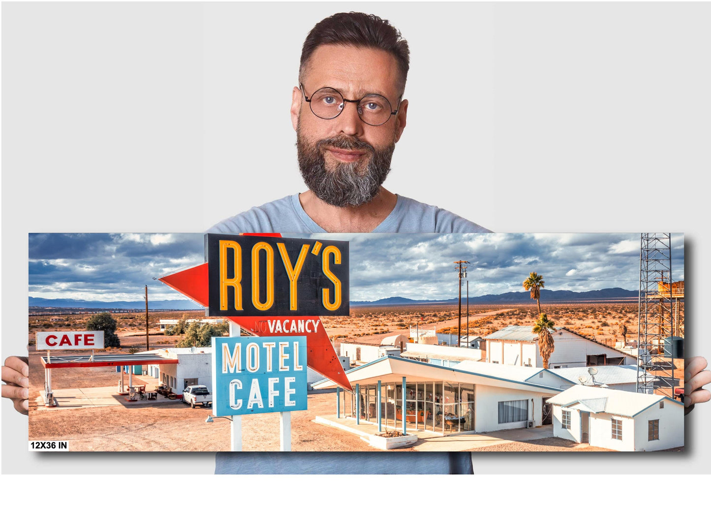 Roy's Motel Cafe: Vintage Route 66 Photo Print - Amboy, California Art on Paper, Canvas, Acrylic & Metal Decor