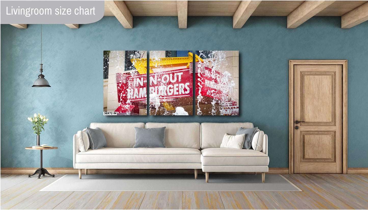 Las Vegas In-N-Out Burger Wall Art | Vibrant Urban Landscape Print on Premium Photo Paper, Canvas, Acrylic & Metal