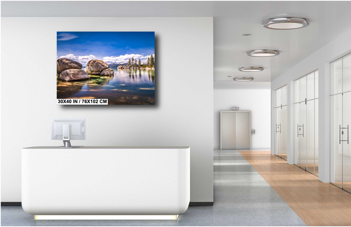 Lake Tahoe Print - Sand Harbor Wall Art Photo on Canvas, Acrylic, Metal & Photo Paper | Nevada California Lake Decor