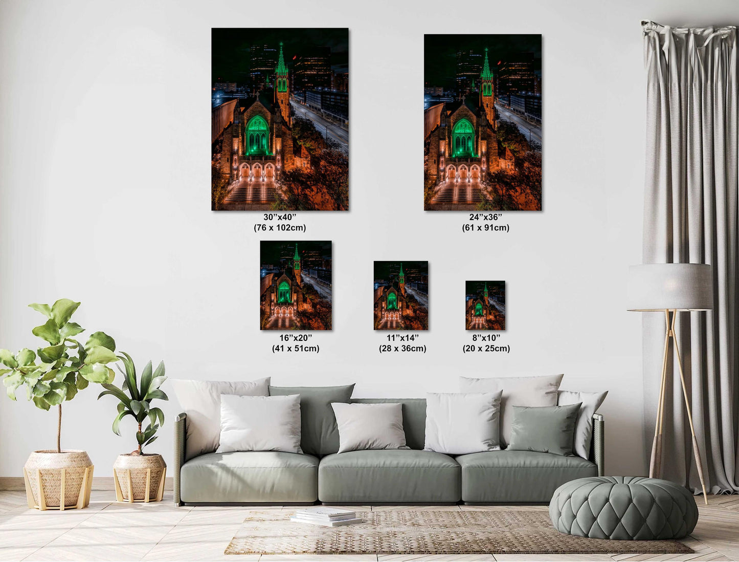 Catholic Decor - St. John Cathedral Print - Cleveland Ohio Gothic Architecture Photography Art - Downtown Catholic Church Decor