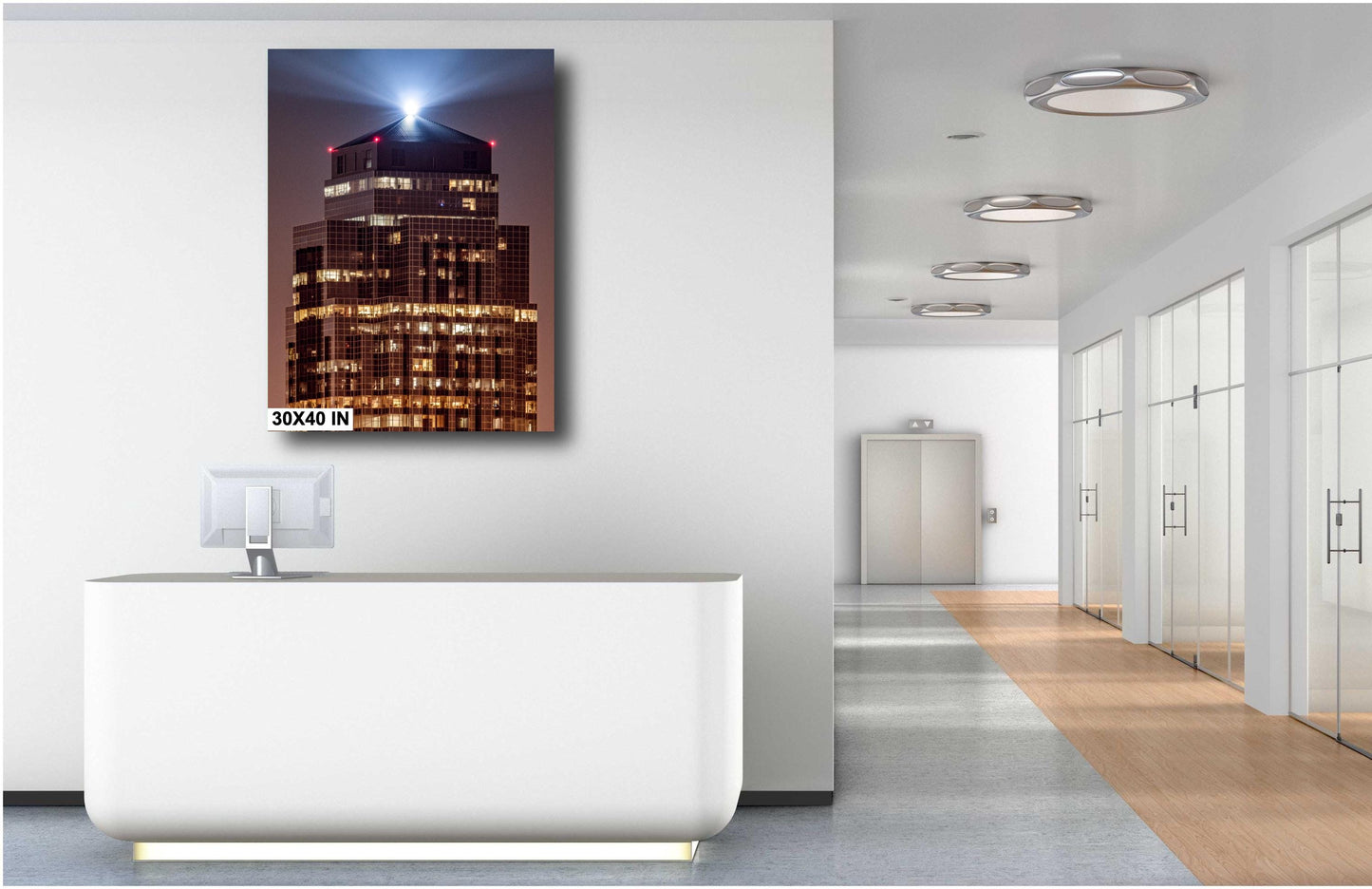 Houston Skyline at Night: Cityscape Print with Galleria, Downtown & Williams Tower Architecture