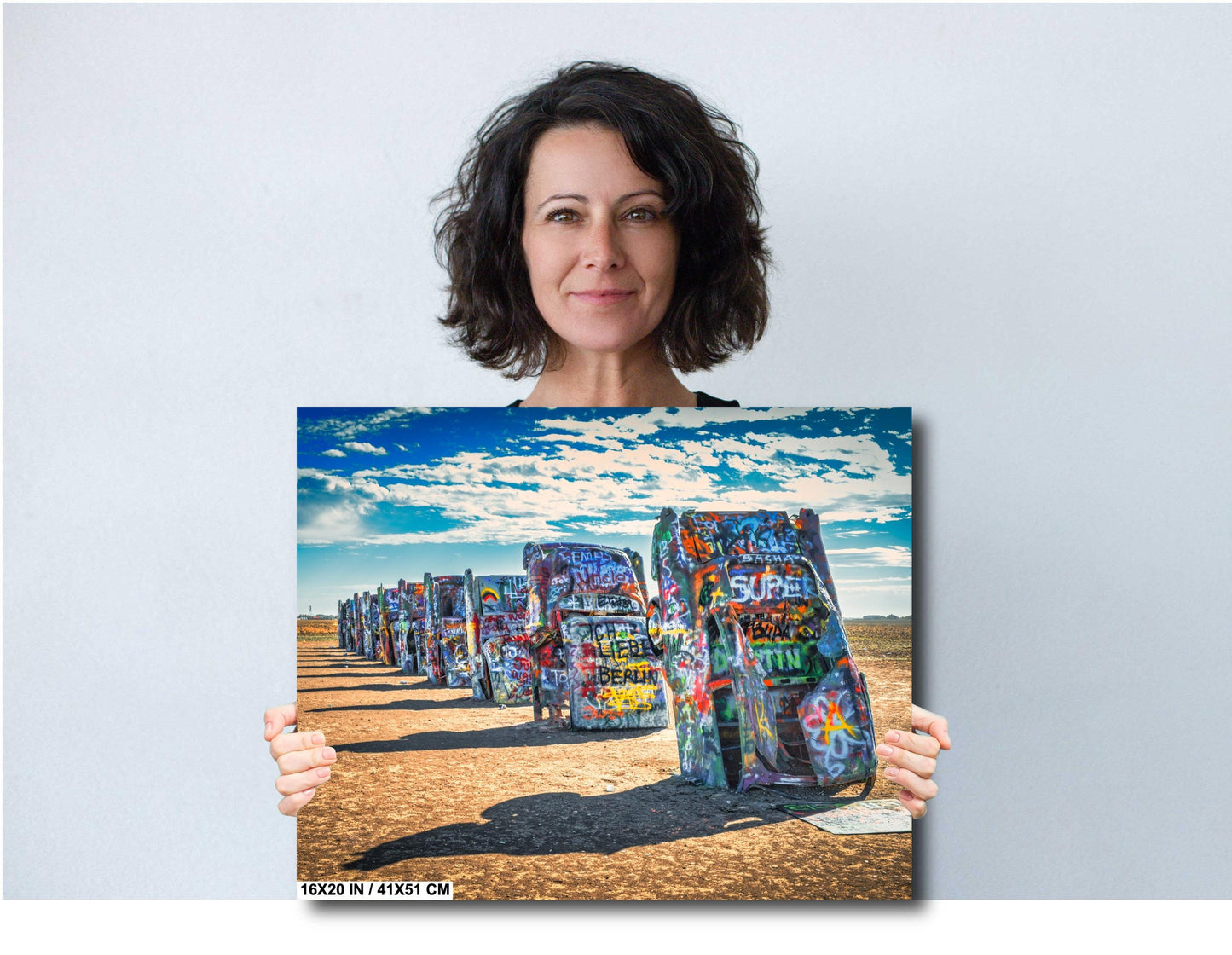 Cadillac Ranch Route 66 Print - Amarillo Texas Roadside Art for Travel Lovers, Home Decor & Gift Ideas on Canvas, Photo Paper or Metal