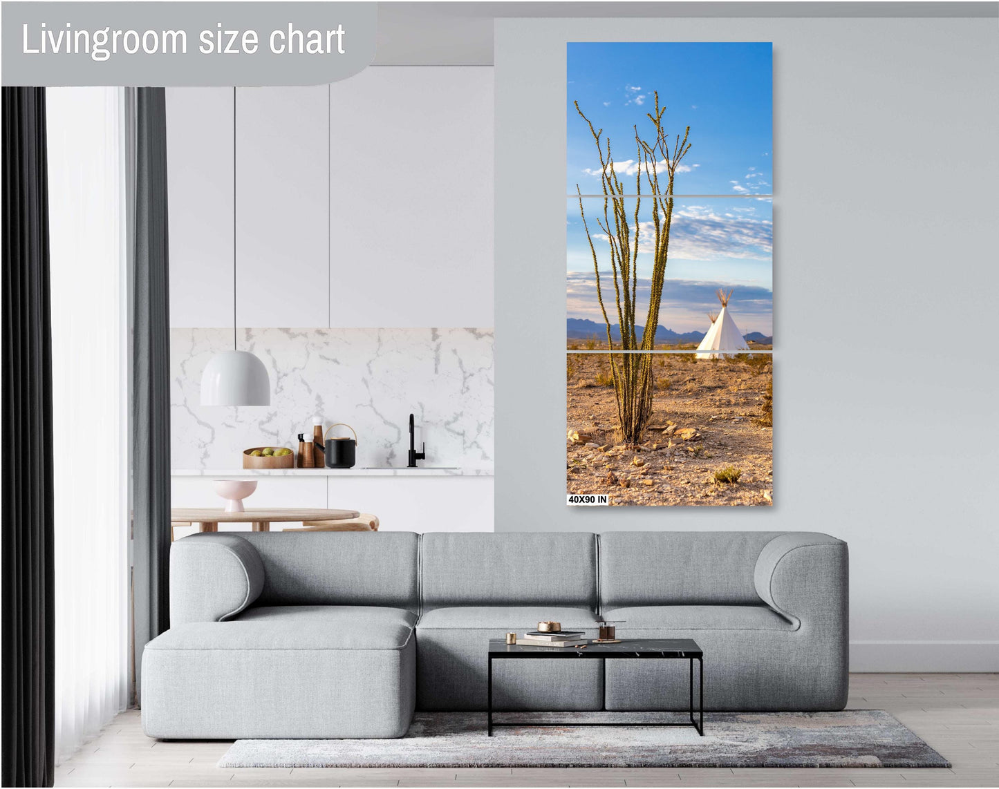 Terlingua Texas Ocotillo Tipi Print - Desert Landscape Photography Wall Art for Southwestern Home Decor