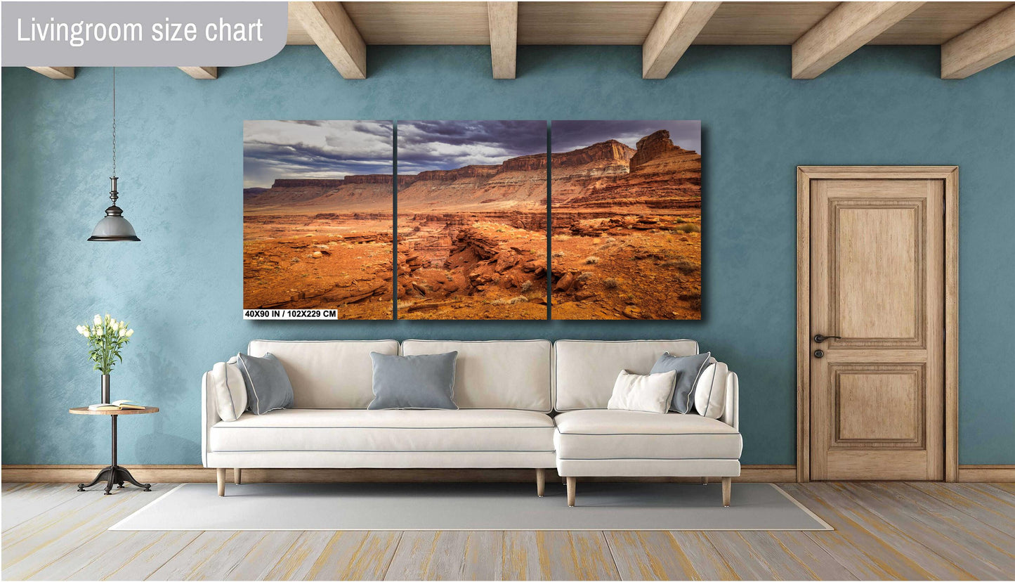 Photograph of Moab Red Rock Canyon Landscape | Utah Desert Wall Art Print | Premium Photo Paper, Canvas, Acrylic, Metal