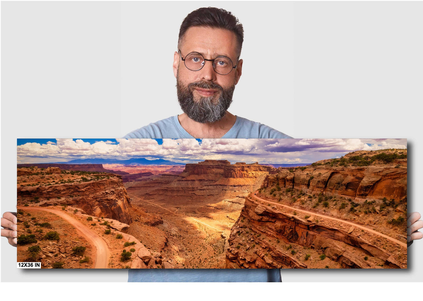 Canyonlands Shafer Trail Overlook: Desert Landscape Art Print - Utah National Park Canvas or Metal Decor