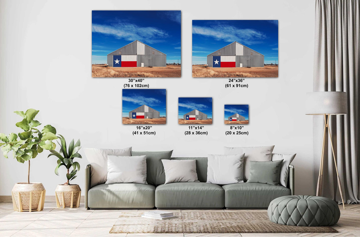 Texas Wall Art Photography - Route 66 Texas Flag Barn Art Print | Rustic Panhandle Canvas, Paper, Acrylic & Metal Decor