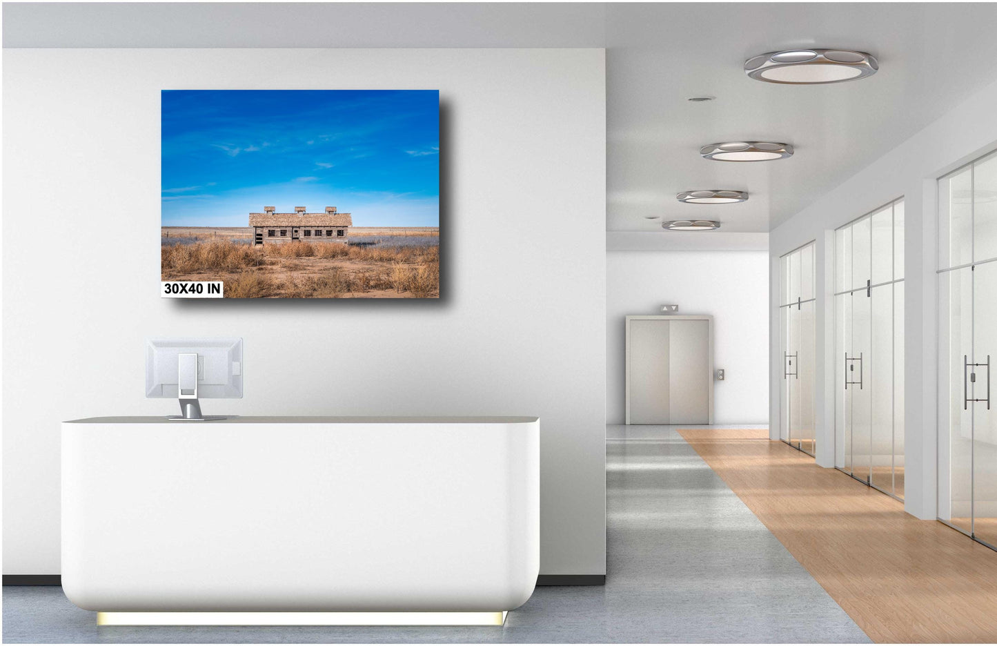 Rustic Wall Decor - Abandoned Texas Homestead Print: Farmhouse & Chicken Coop Landscape, Art on Canvas or Premium Photo Paper
