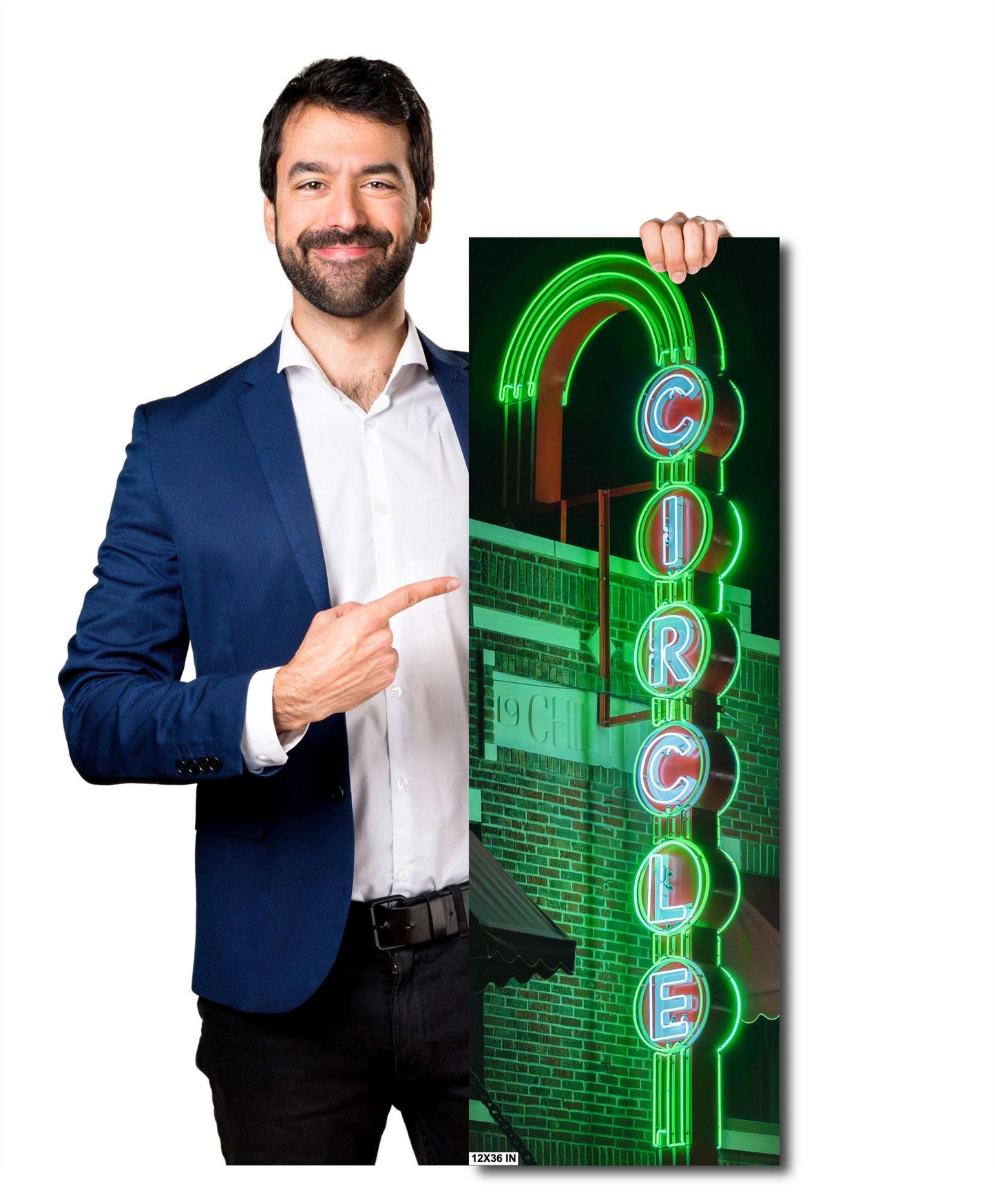 Tulsa Circle Theater Neon Sign | Route 66 Americana Wall Art | Oklahoma Photo Print Decor for Home