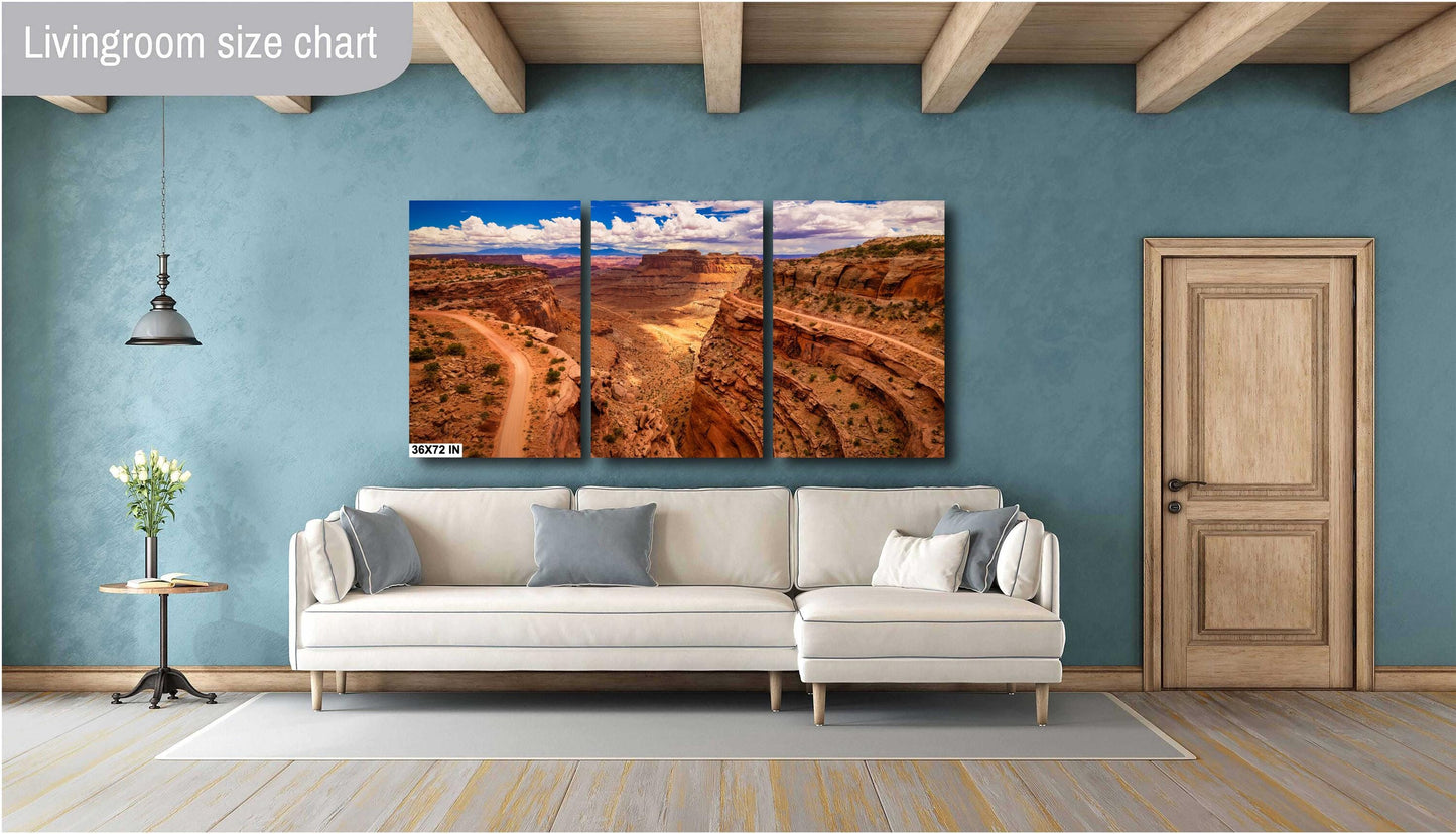Canyonlands Shafer Trail Overlook: Desert Landscape Art Print - Utah National Park Canvas or Metal Decor