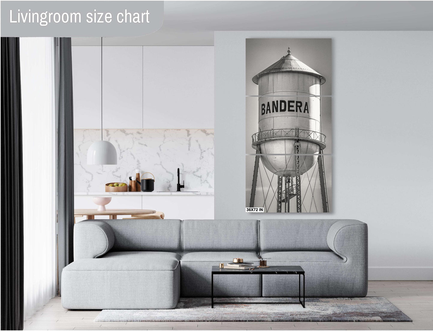 Rustic Water Tower Print: Texas Farmhouse Photo on Premium Paper & Ready-to-Hang Canvas, Unique Wall Art Décor for Home or Office