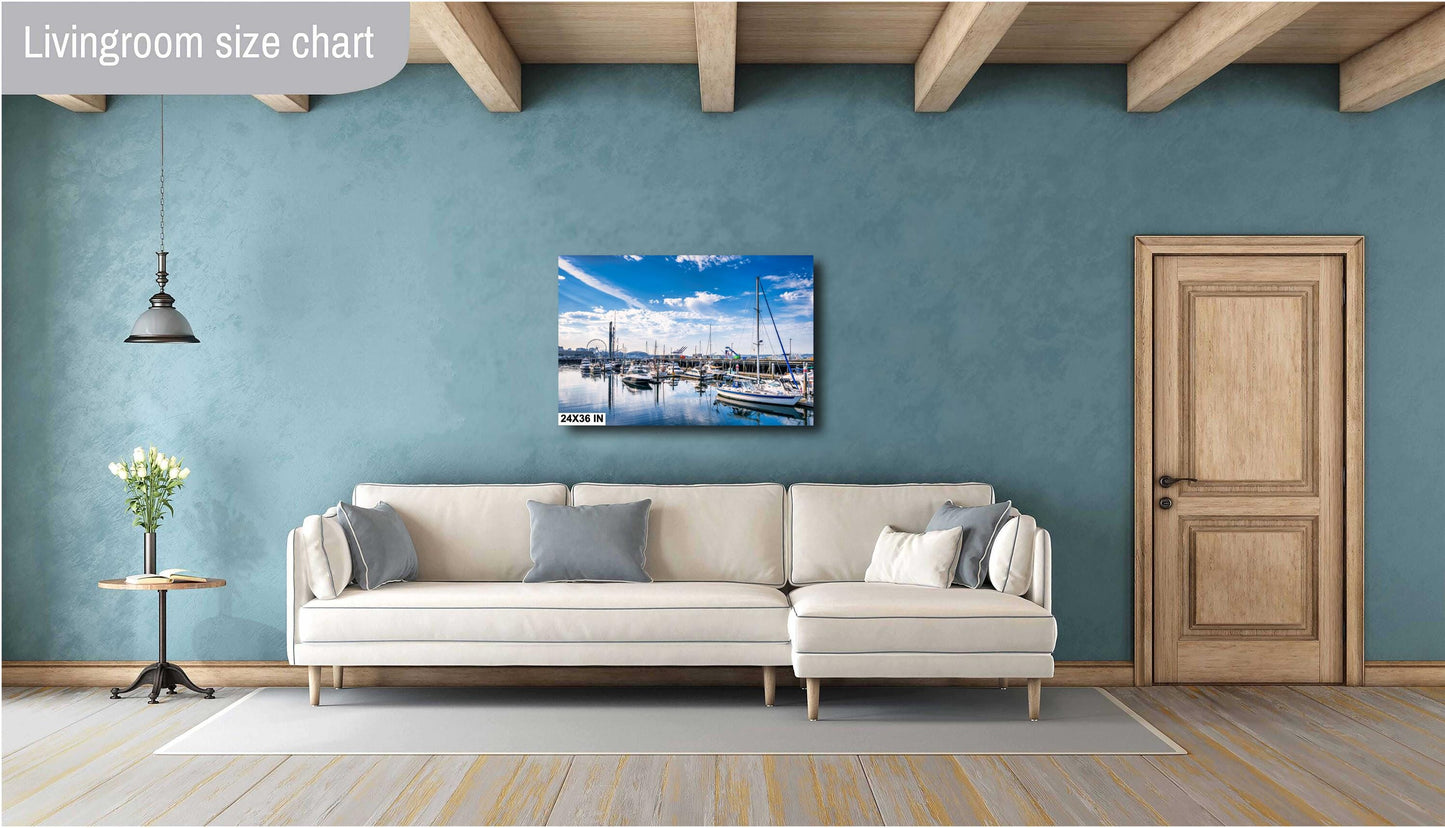 Seattle Waterfront Fine Art Print: Pier 66 Alaska Cruise Souvenir, Cityscape Photography, Wall Art Decor