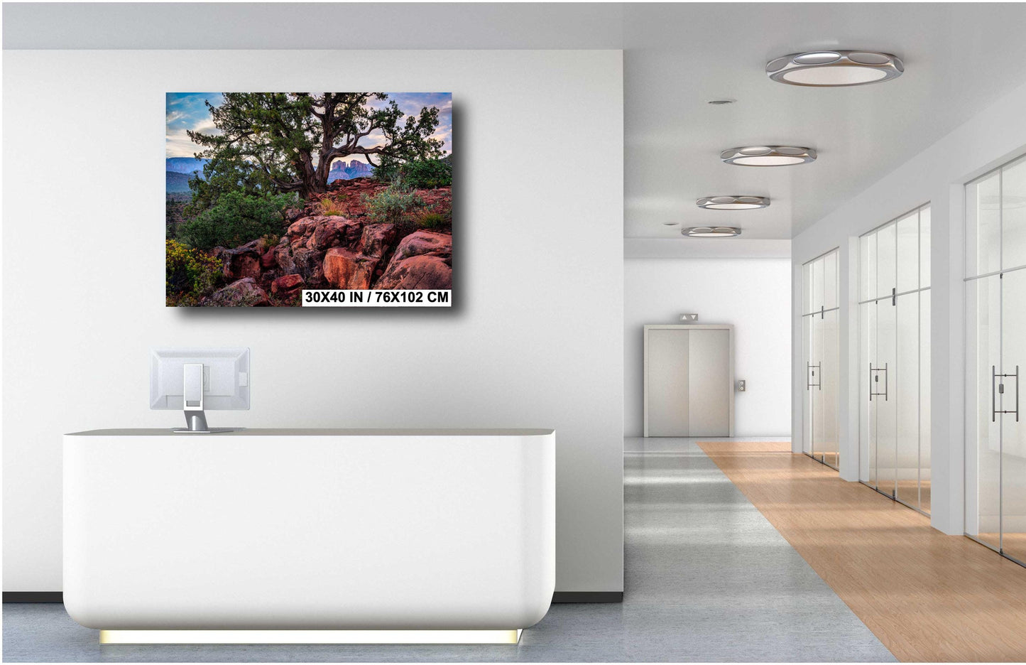 Sedona Arizona Cathedral Rock Wall Art - Red Rocks Photography Print on Premium Photo Paper, Canvas, Acrylic & Metal Decor