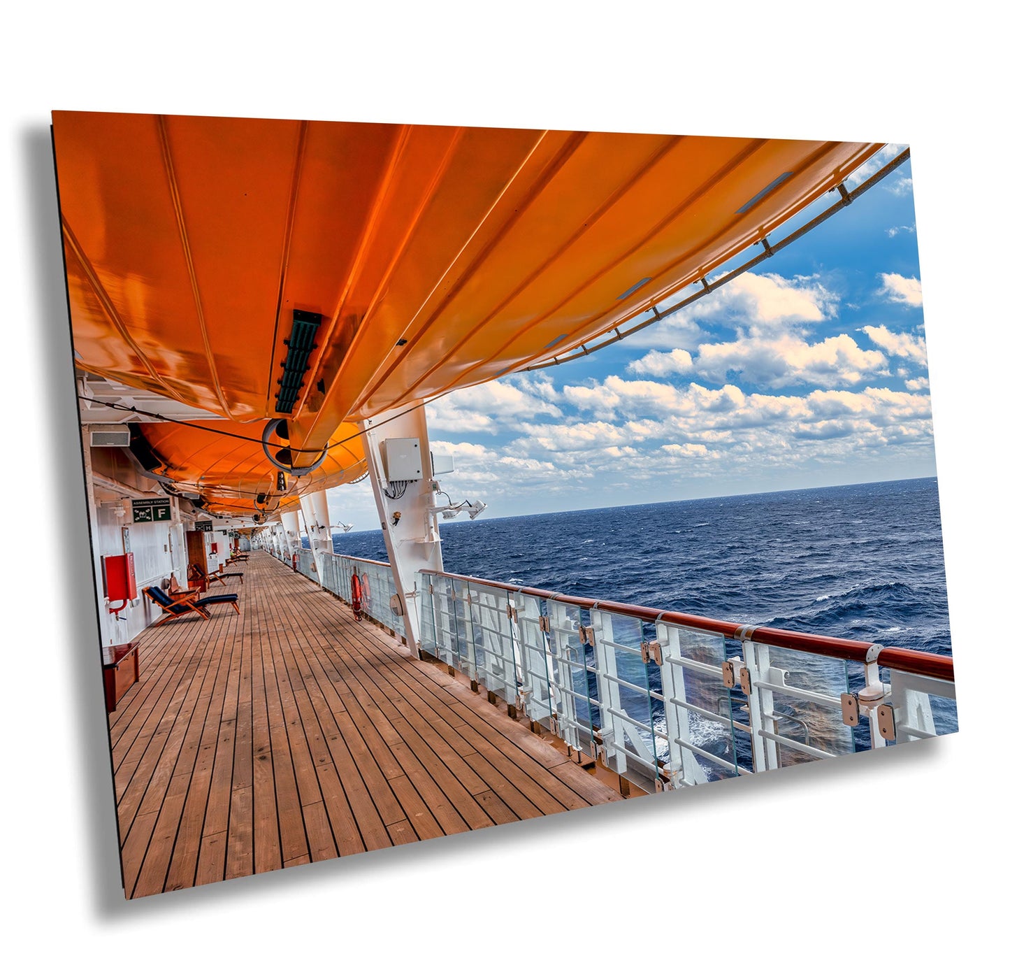 Ocean View Fine Art Print from Cruise Ship Promenade Deck - Premium Photo, Canvas, Acrylic & Metal Options