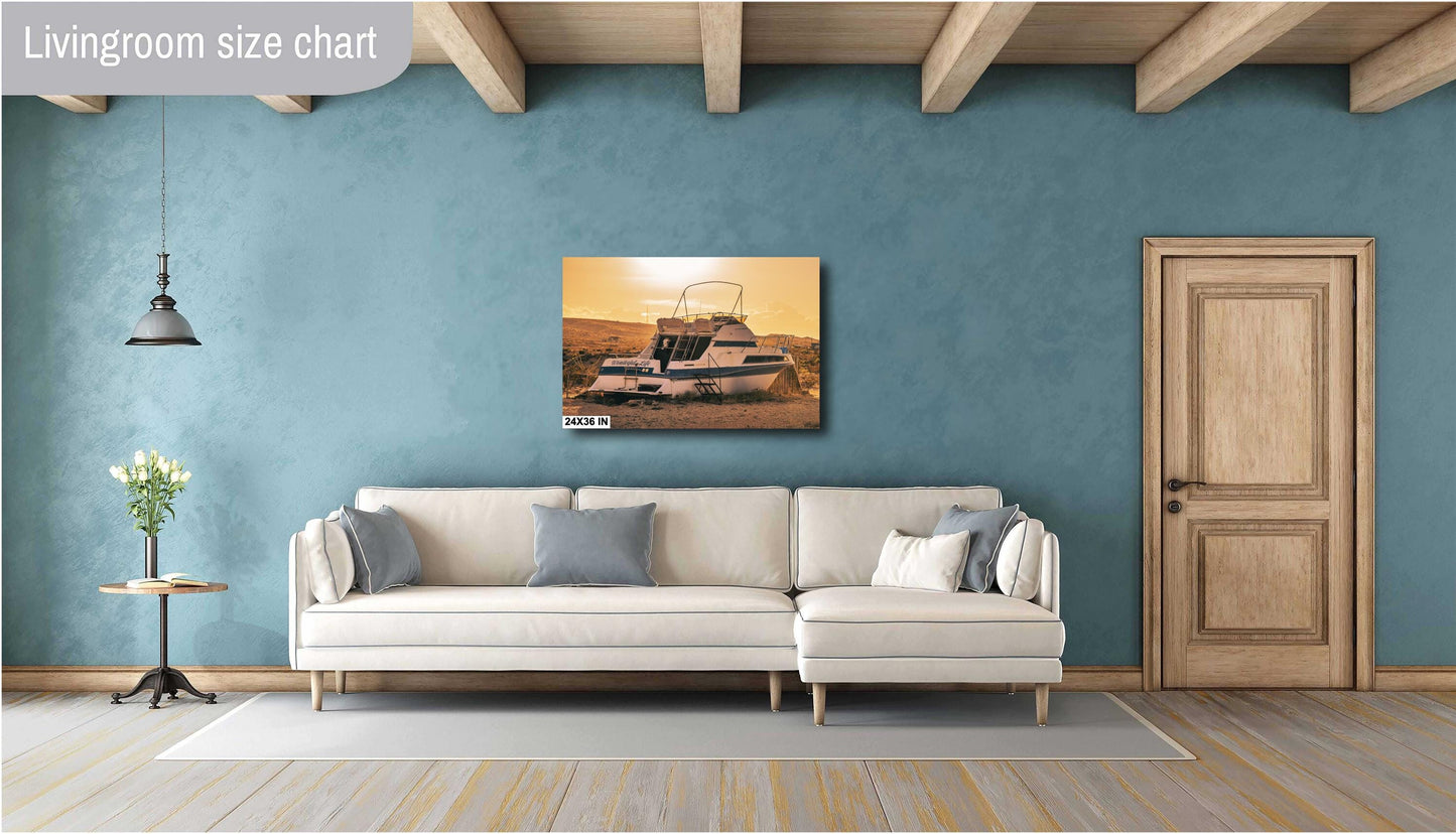 Big Bend Terlingua Texas Desert Boat Print - Wonderful Life Sunset Art, Fine Art Print on Premium Photo Paper & Canvas