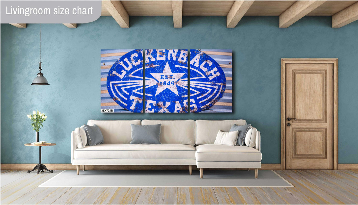 Luckenbach Texas Rustic Entrance Sign: Fine Art Print on Premium Photo Paper or Ready-to-Hang Canvas, Acrylic, or Metal