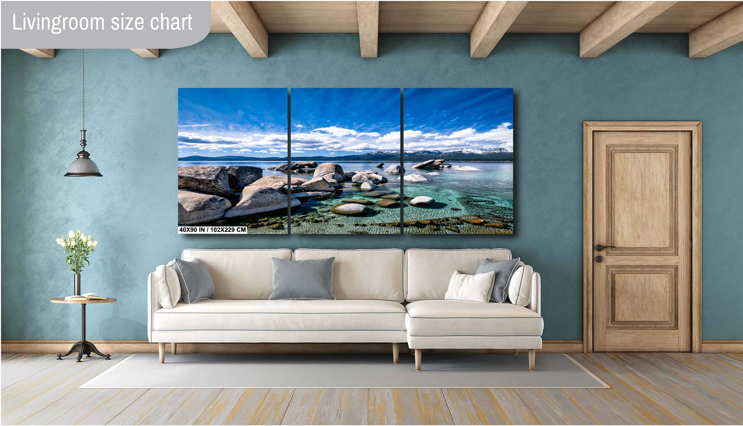 Lake Tahoe Print - Sand Harbor Photo - Wall Art on Canvas, Acrylic, Metal & Photo Paper - Lake Tahoe Photography Decor