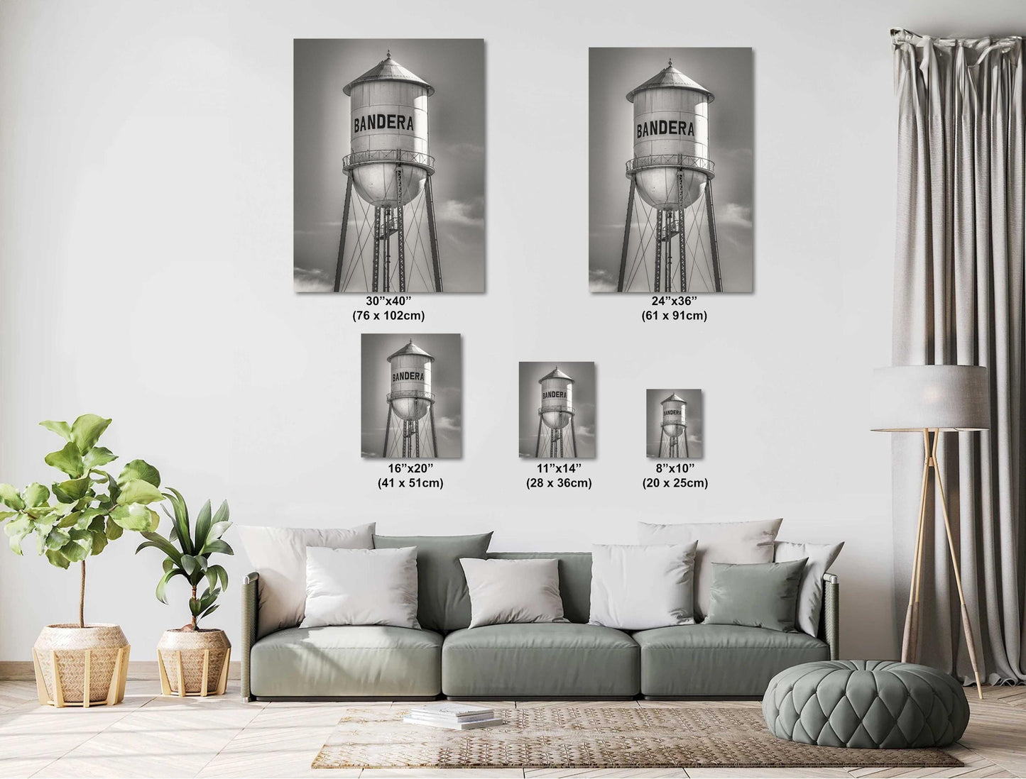 Rustic Water Tower Print: Texas Farmhouse Photo on Premium Paper & Ready-to-Hang Canvas, Unique Wall Art Décor for Home or Office