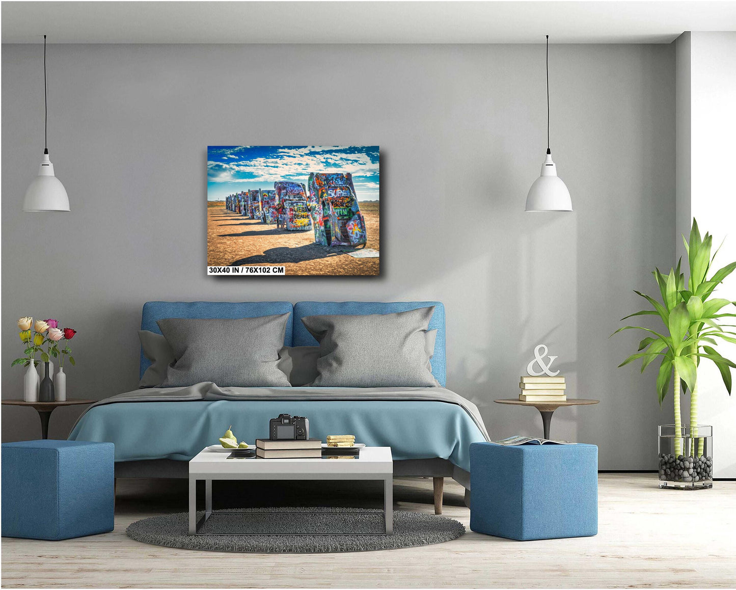 Cadillac Ranch Route 66 Print - Amarillo Texas Roadside Art for Travel Lovers, Home Decor & Gift Ideas on Canvas, Photo Paper or Metal