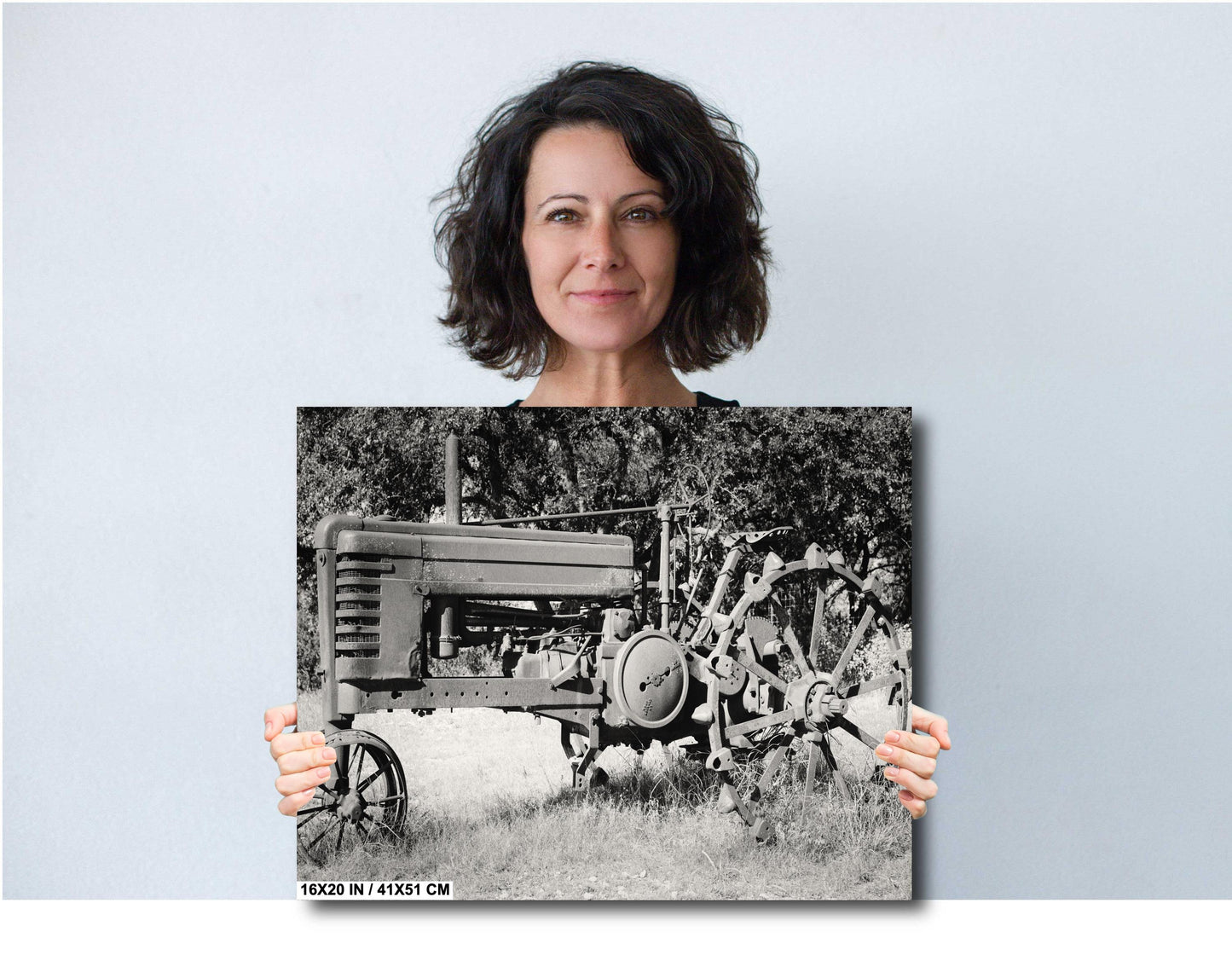 Farmhouse Wall Art - Photograph of Vintage Tractor | Rustic Farmhouse Wall Art Print | Available in Paper, Canvas, Acrylic & Metal