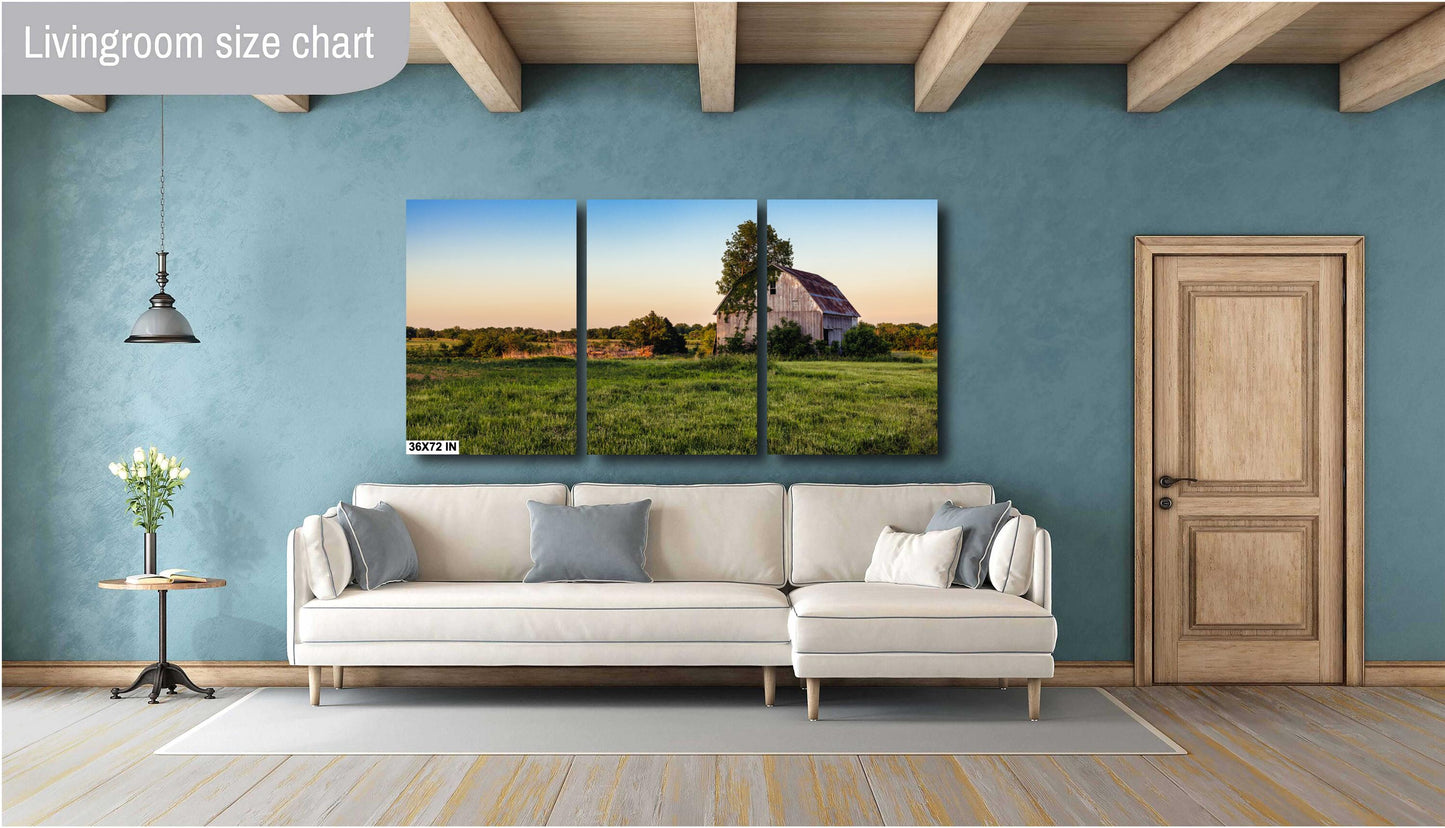 Rustic Barn Photography: Farmhouse Wall Decor Print on Canvas, Paper, Acrylic, or Metal - Rural Landscape Art