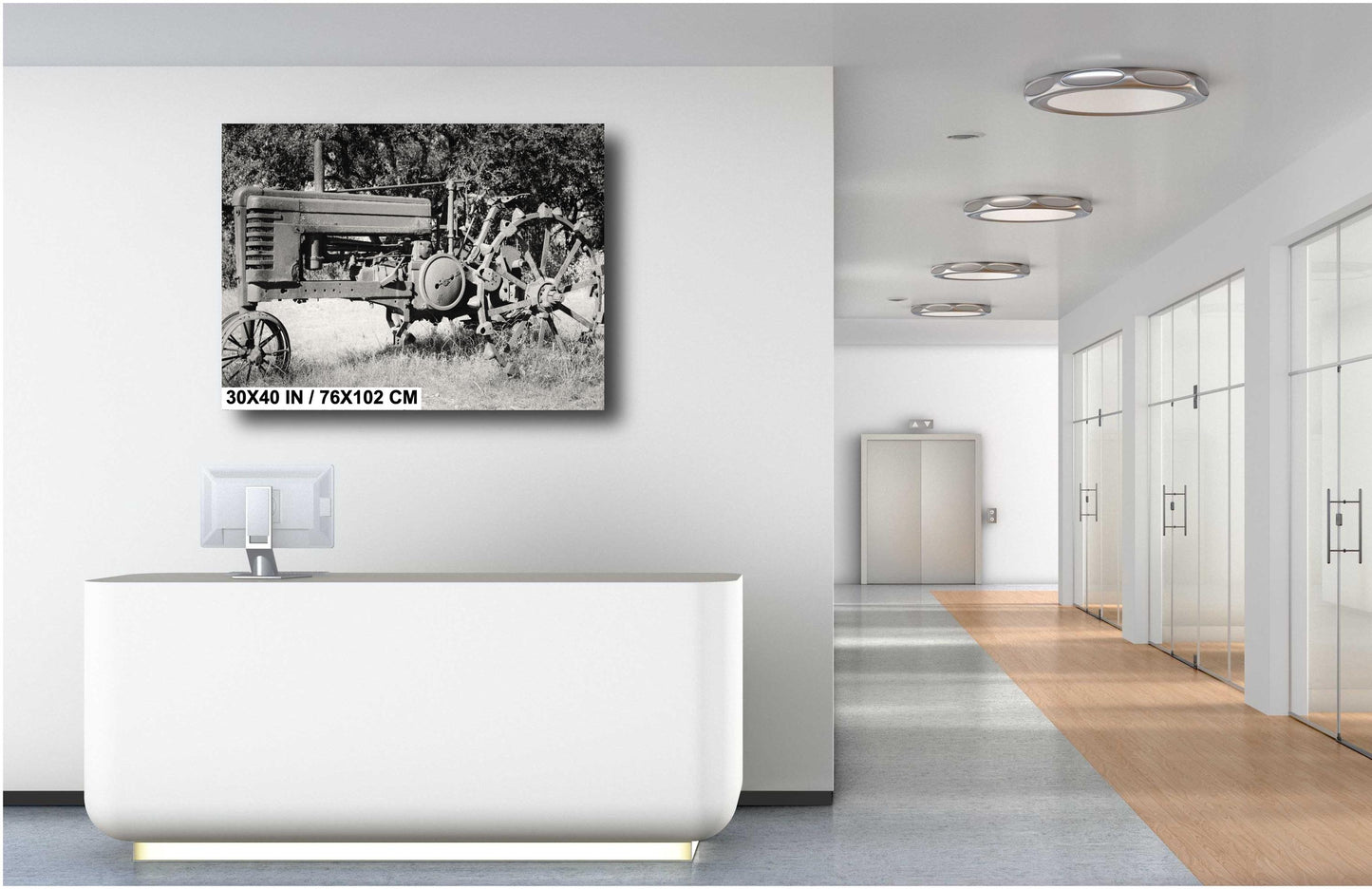 Farmhouse Wall Art - Photograph of Vintage Tractor | Rustic Farmhouse Wall Art Print | Available in Paper, Canvas, Acrylic & Metal